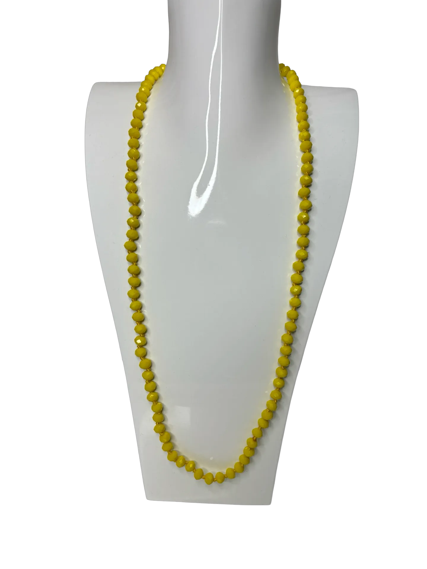 Yellow Crystal Long Necklace