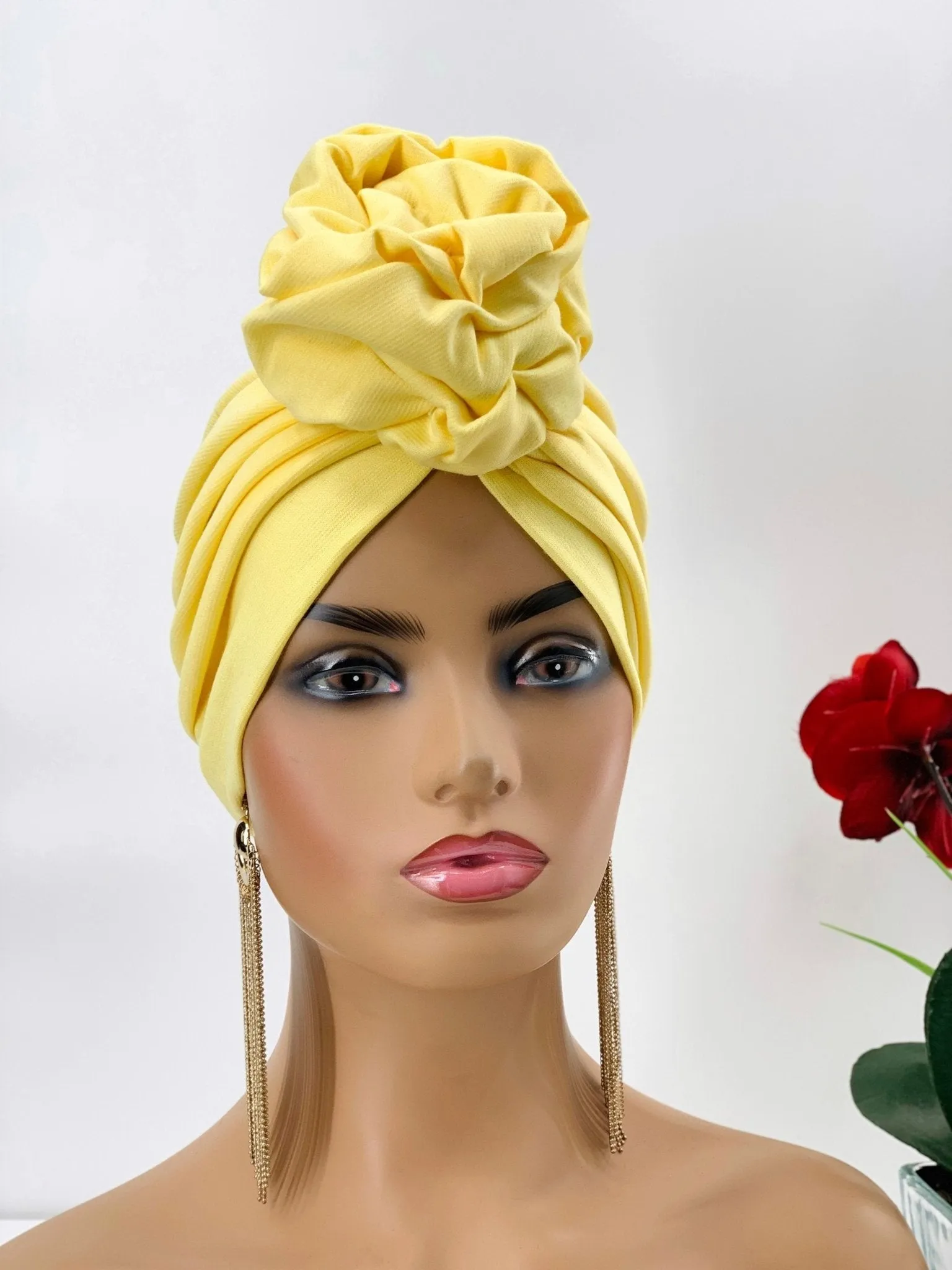 Yellow Pretied Turban