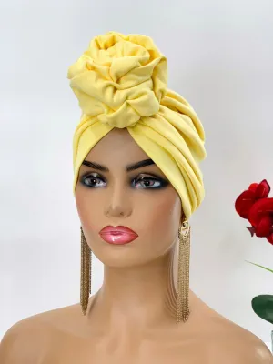 Yellow Pretied Turban