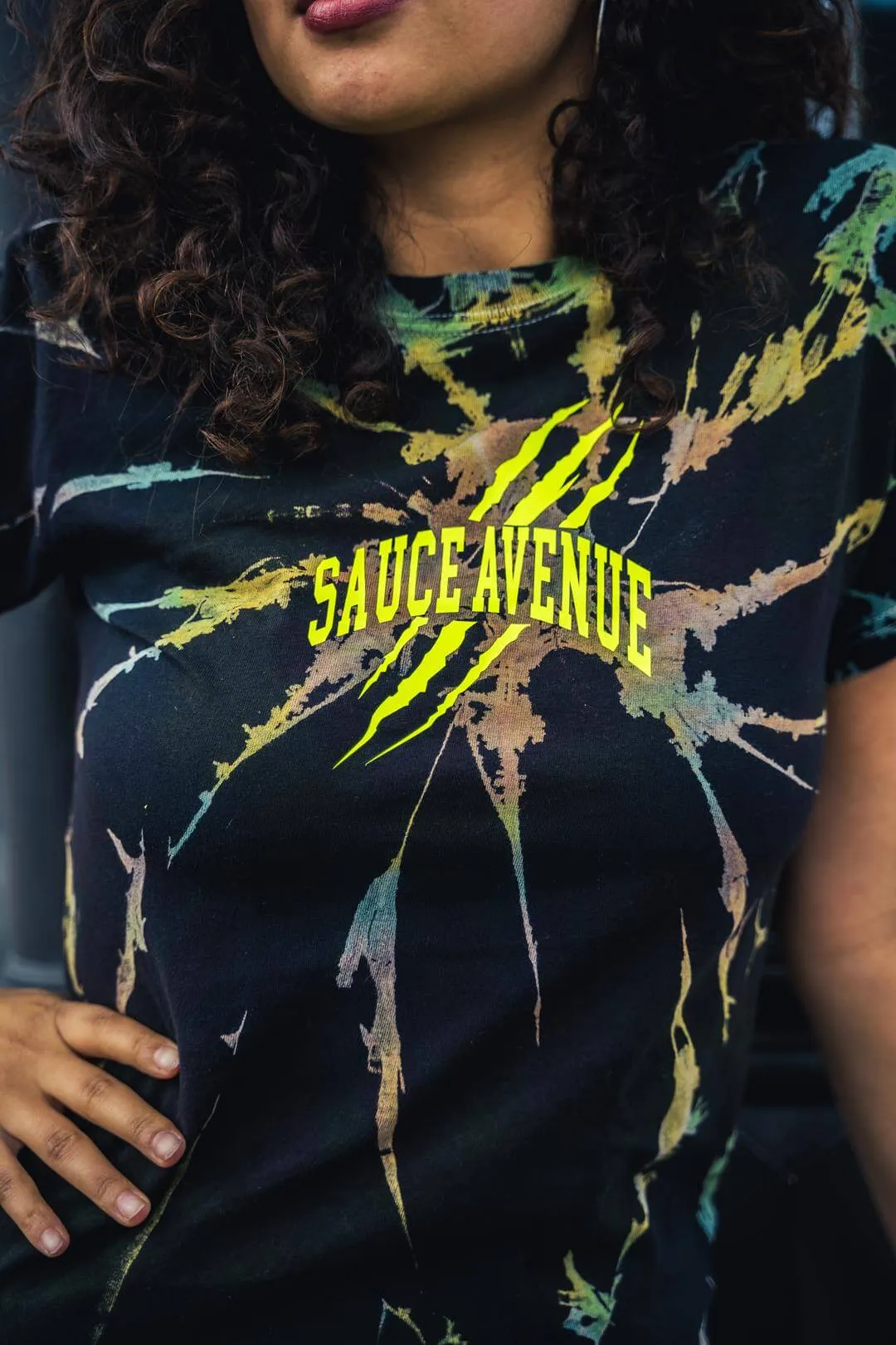 Yellow SA Curve | Dark Swirl Tee (Tiger Claw)