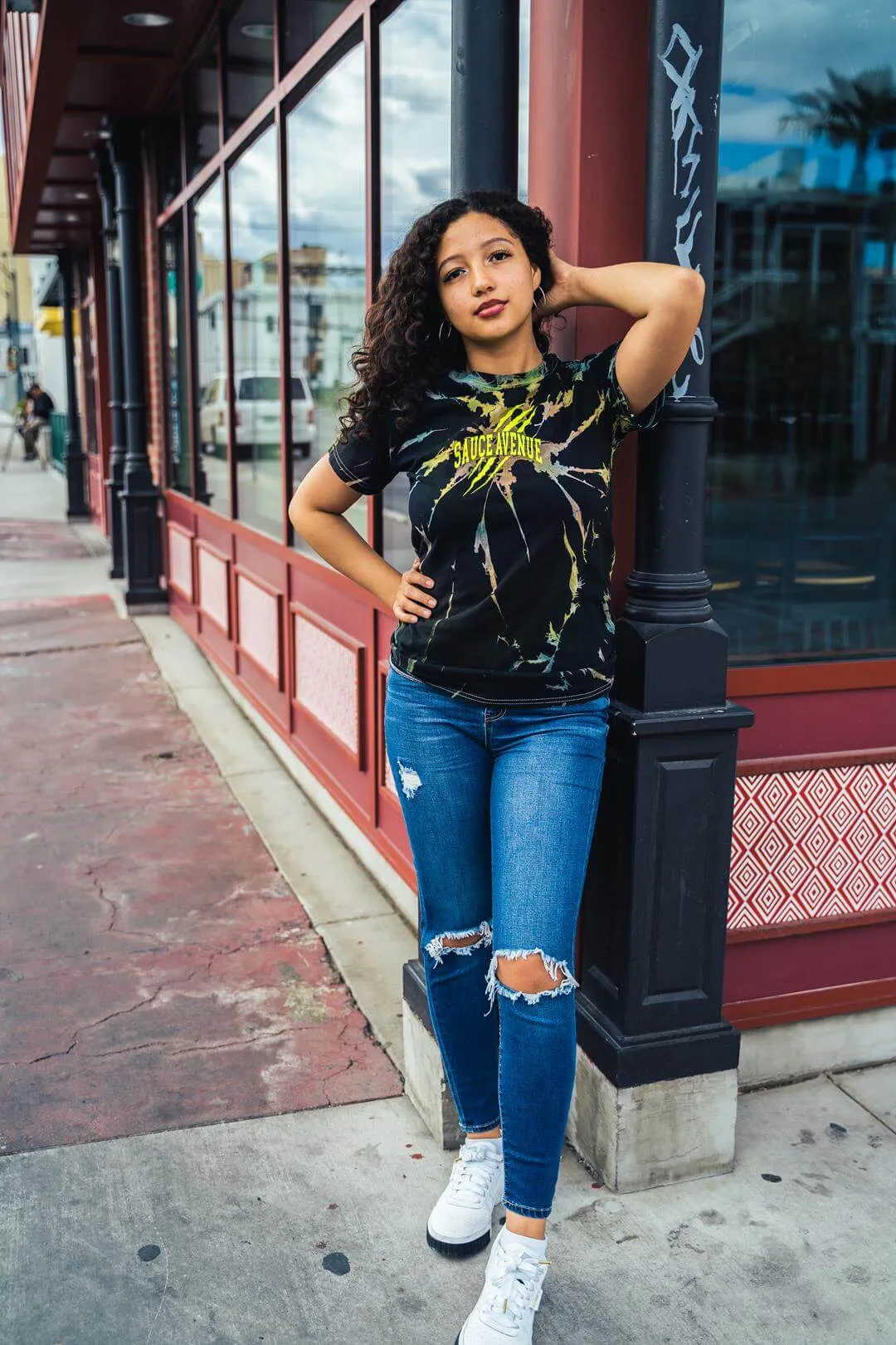 Yellow SA Curve | Dark Swirl Tee (Tiger Claw)