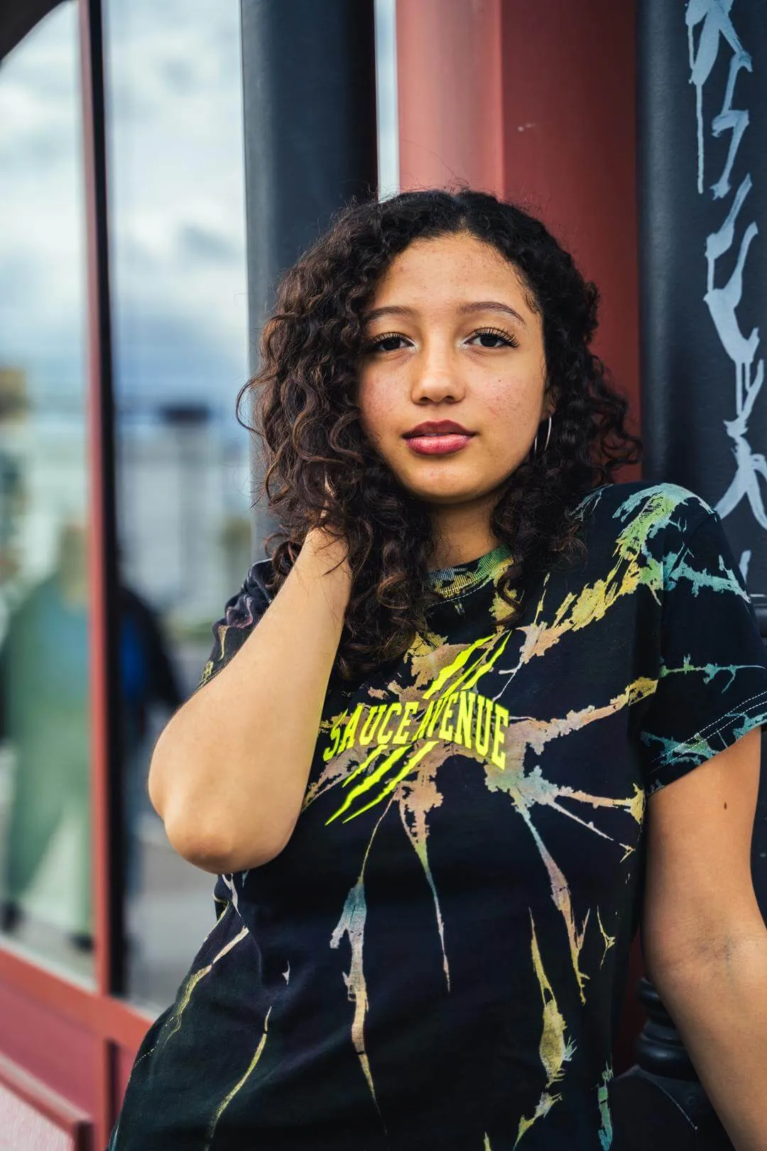 Yellow SA Curve | Dark Swirl Tee (Tiger Claw)