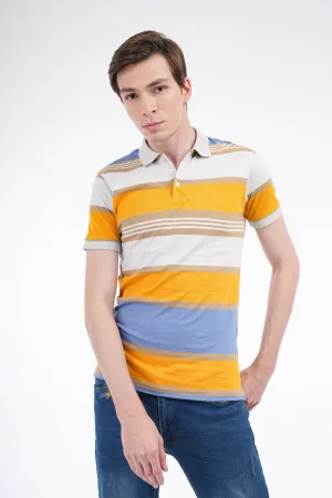 Yellow Striped Polo