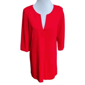 Zara 3/4 Sleeve Mini Dress Sports Car Red Size Large