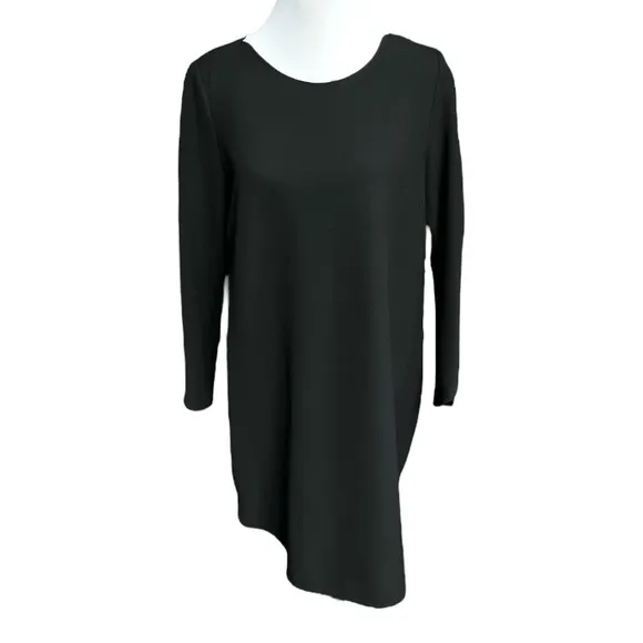 Zara Woman Peek A Boo Back Midi Dress Black Size Large