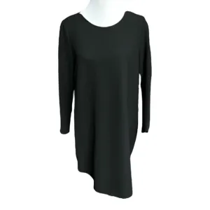 Zara Woman Peek A Boo Back Midi Dress Black Size Large