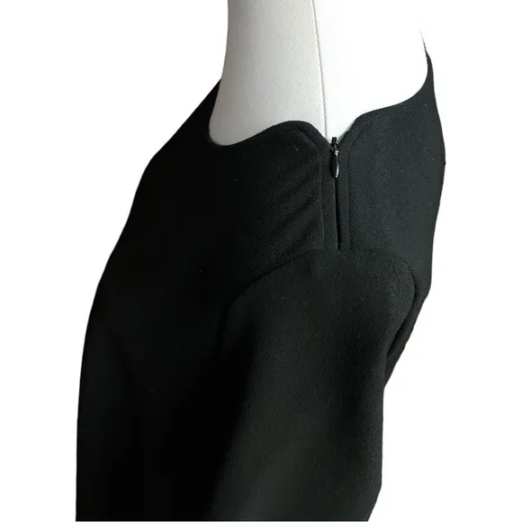 Zara Woman Peek A Boo Back Midi Dress Black Size Large