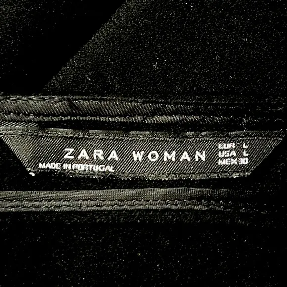 Zara Woman Peek A Boo Back Midi Dress Black Size Large