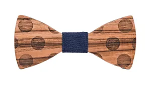 Zebra Dot Wooden Bow Tie