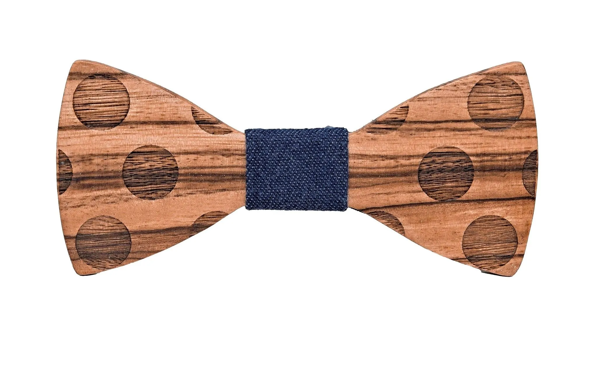 Zebra Dot Wooden Bow Tie