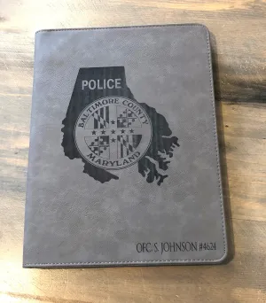 Zippered Portfolio 9-1/2"x12" with Notepad - 16 color options